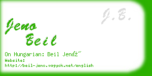 jeno beil business card